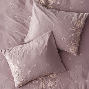 Urban Outfitters Samantha Mauve Embroidered Floral Shams - Set of 2